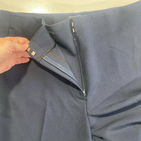 Club Monaco NavyBlue Slim Fit High Rise Stretch The Cigarette Pant Career NWT 12 - Picture 9 of 15